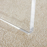 Dining Table With Wooden Top And Clear Acrylic Legs Natural - Furniture Home Direct