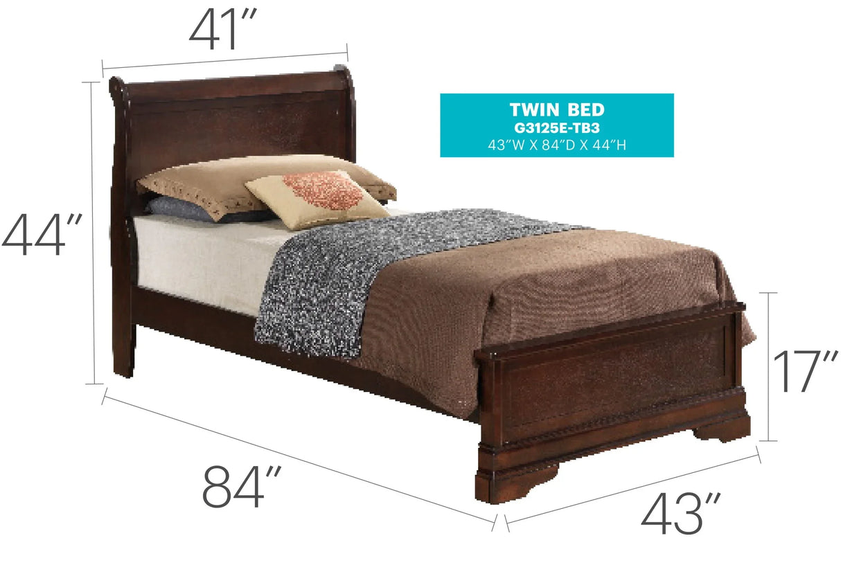 Sleigh Bed With Low Footboard - Furniture Home Direct