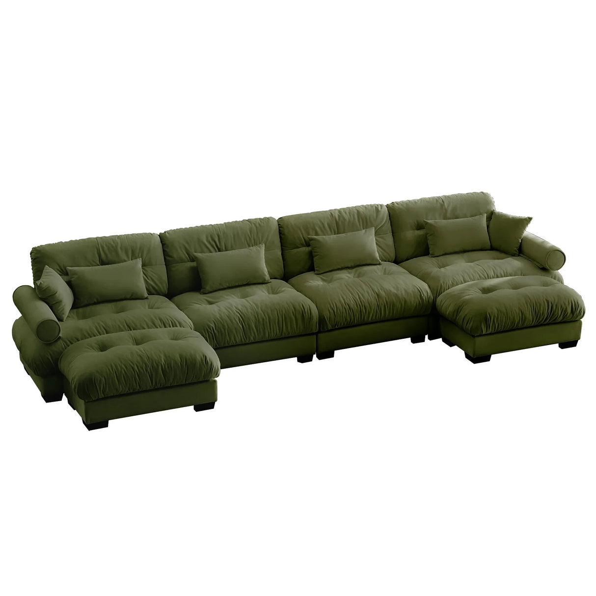 Super Comfort Oversized Modular Sectional Sofa With Movable Ottoman - Furniture Home Direct