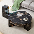 Detachable Double-Decker Black Patterned Coffee Table - Furniture Home Direct