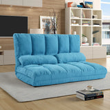 Double Chaise Lounge Sofa Floor Couch And Sofa With Two Pillows - Furniture Home Direct