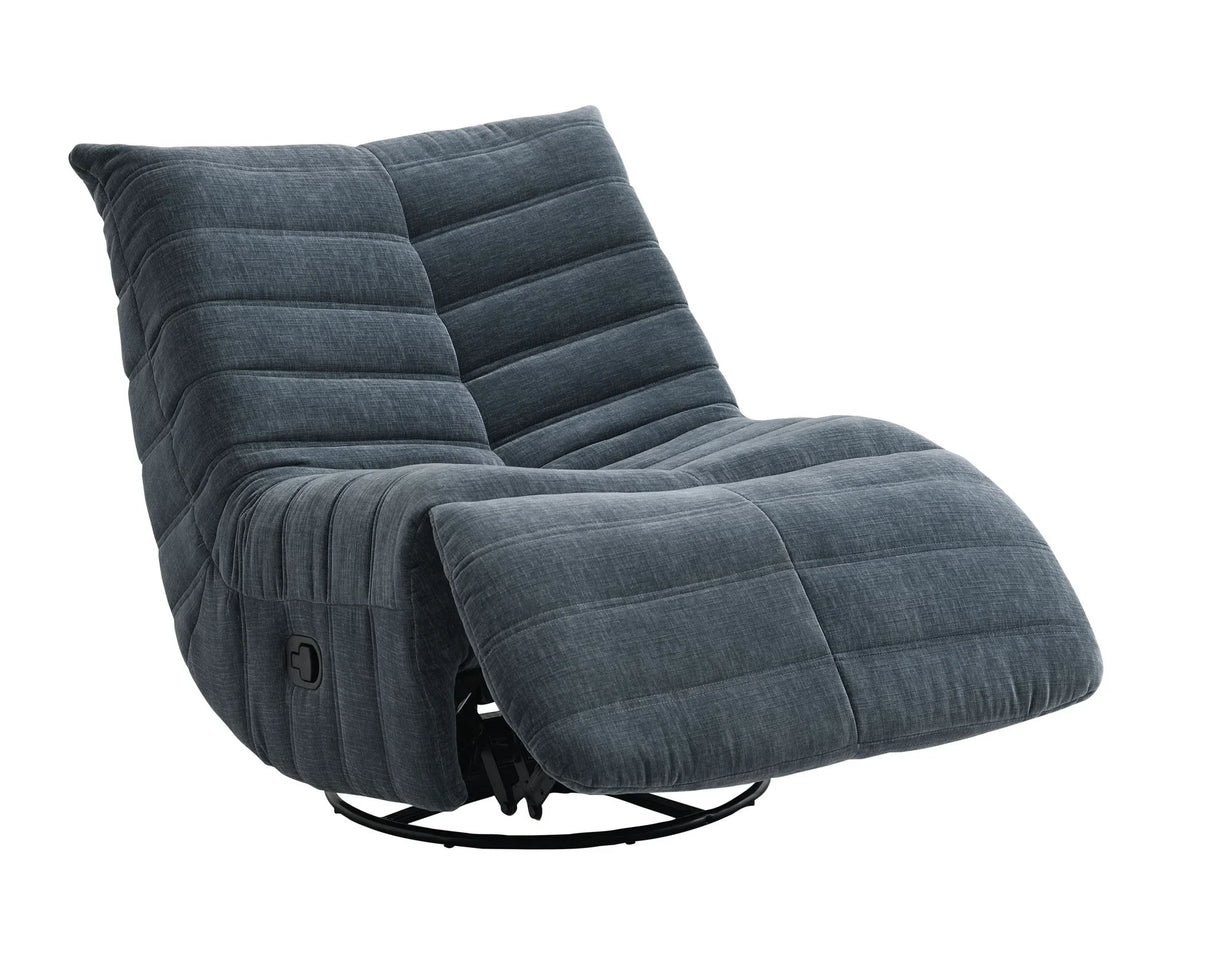 Talmon - Chenille Glider Recliner With Swivel - Furniture Home Direct