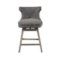 360 Degree Swivel Counter Stool With Silver Detailing - Furniture Home Direct