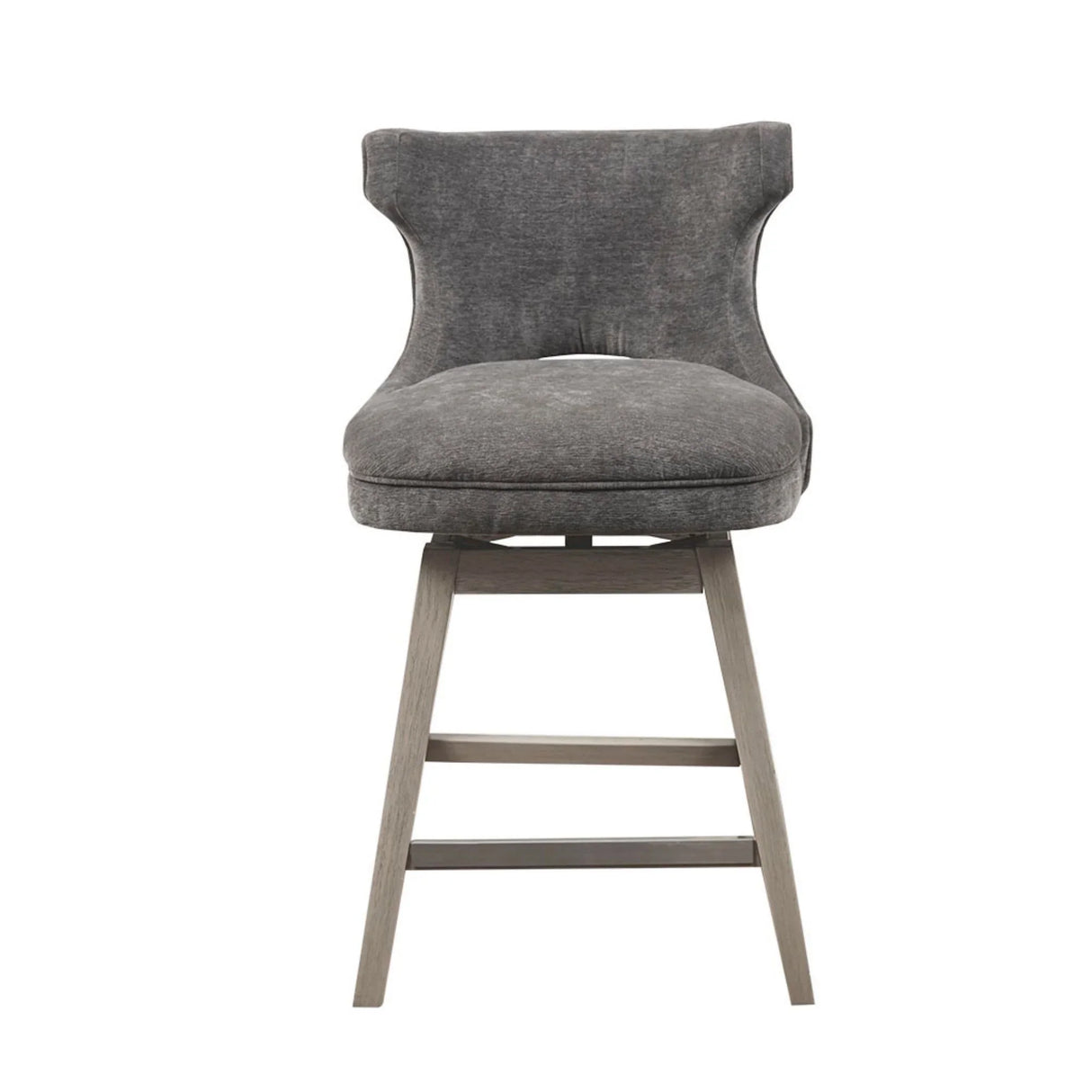 360 Degree Swivel Counter Stool With Silver Detailing - Furniture Home Direct