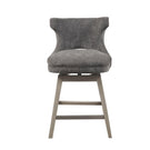 360 Degree Swivel Counter Stool With Silver Detailing - Furniture Home Direct