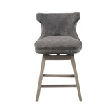 360 Degree Swivel Counter Stool With Silver Detailing - Furniture Home Direct