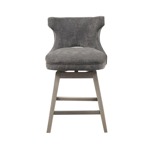 360 Degree Swivel Counter Stool With Silver Detailing - Furniture Home Direct