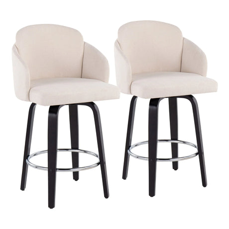 Dahlia - Contemporary Counter Stool Round Footrest (Set of 2) - Furniture Home Direct
