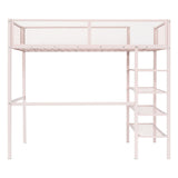 Loft Bed With 4 Tier Shelves And Storage - Furniture Home Direct