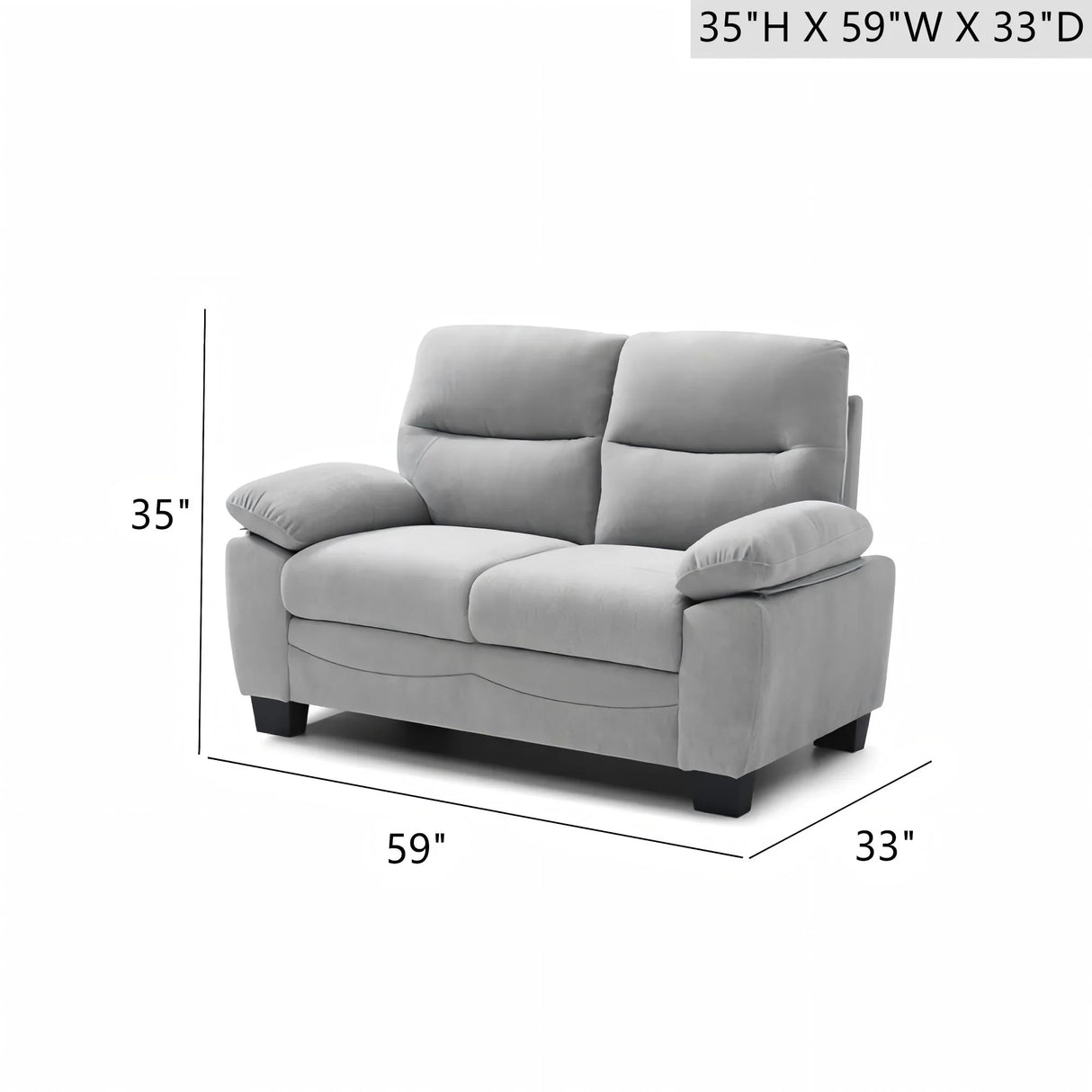 Summerton - Loveseat With Pillow Top Arms And Removable Back - Furniture Home Direct