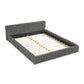 Modern Upholstered Platform Bed Frame With Pleated Design - Furniture Home Direct