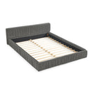 Modern Upholstered Platform Bed Frame With Pleated Design - Furniture Home Direct