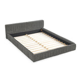 Modern Upholstered Platform Bed Frame With Pleated Design - Furniture Home Direct