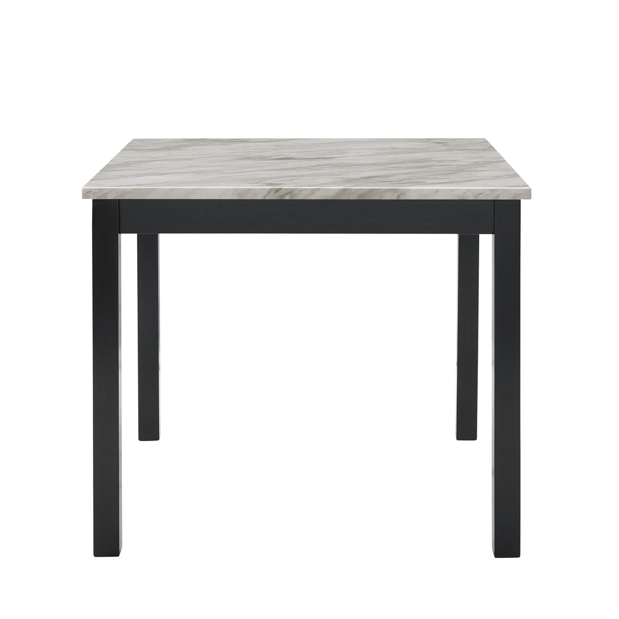 Counter Height Dining Set Faux Marble Velvet Chairs Black - Furniture Home Direct