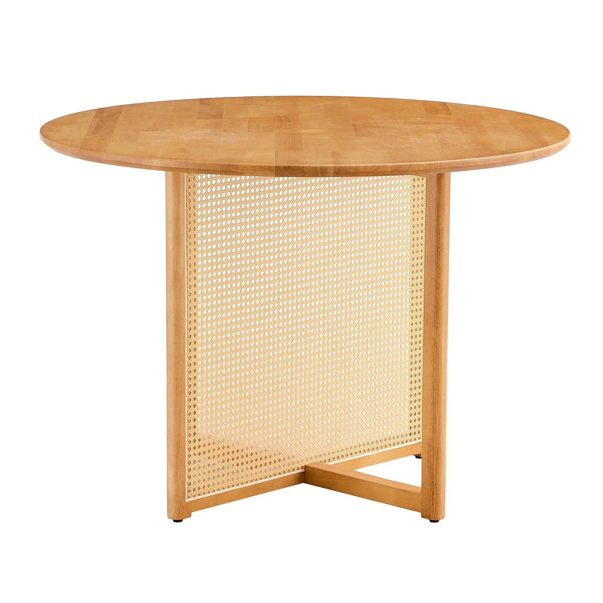 Round Dining Table Solid Wood Countryside Retro Natural - Furniture Home Direct