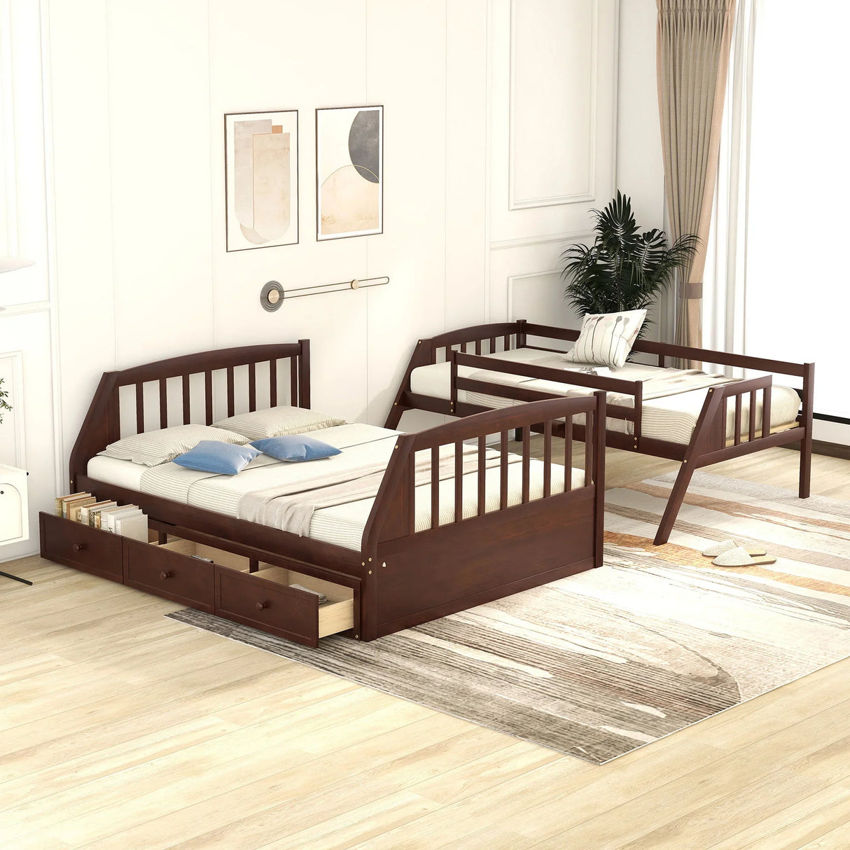 Bunk Bed With Drawers, Ladder And Storage Staircase - Furniture Home Direct