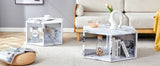 Coffee Table Set Hexagonal Marble Elegant Minimal White - Furniture Home Direct