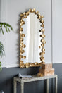 Full Length Arched Wall Mirror With en Leaf Accents Decorative Mirror For Living Room Bedroom - Gold - Furniture Home Direct