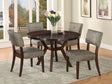 Drake - 5 Pieces Dining Room Set - Espresso / Gray - Furniture Home Direct