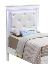 Bed With LED Light Accents Headboard - Furniture Home Direct