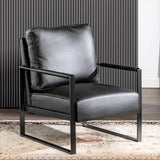 Classic Mid Century Modern Accent Chair With Durable Square Metal Frame, Armchair - Furniture Home Direct