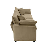 Modern Corduroy Sofa and Loveseat - Tan - Furniture Home Direct