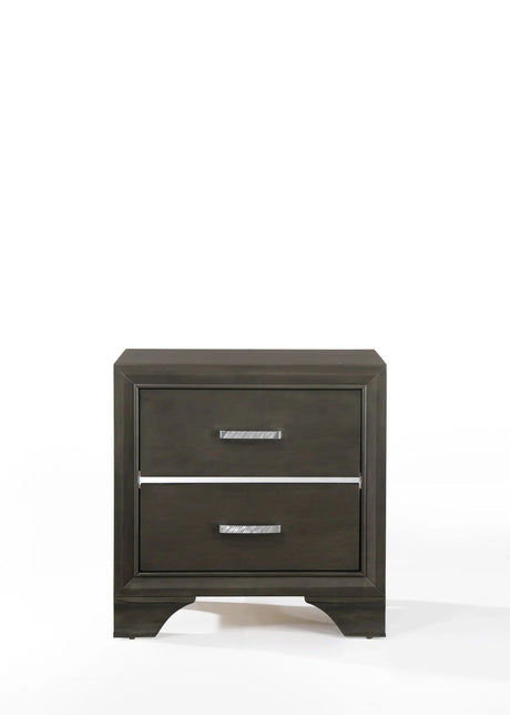 Carine II - Nightstand - Gray - Furniture Home Direct