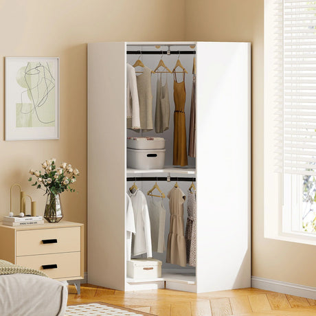 Polygon - Corner Wardrobe - Furniture Home Direct