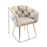 Luxury Modern Simple Leisure Velvet Single Sofa Chair Bedroom Lazy Person Household Dresser Stool Manicure Table Back Chair - Furniture Home Direct