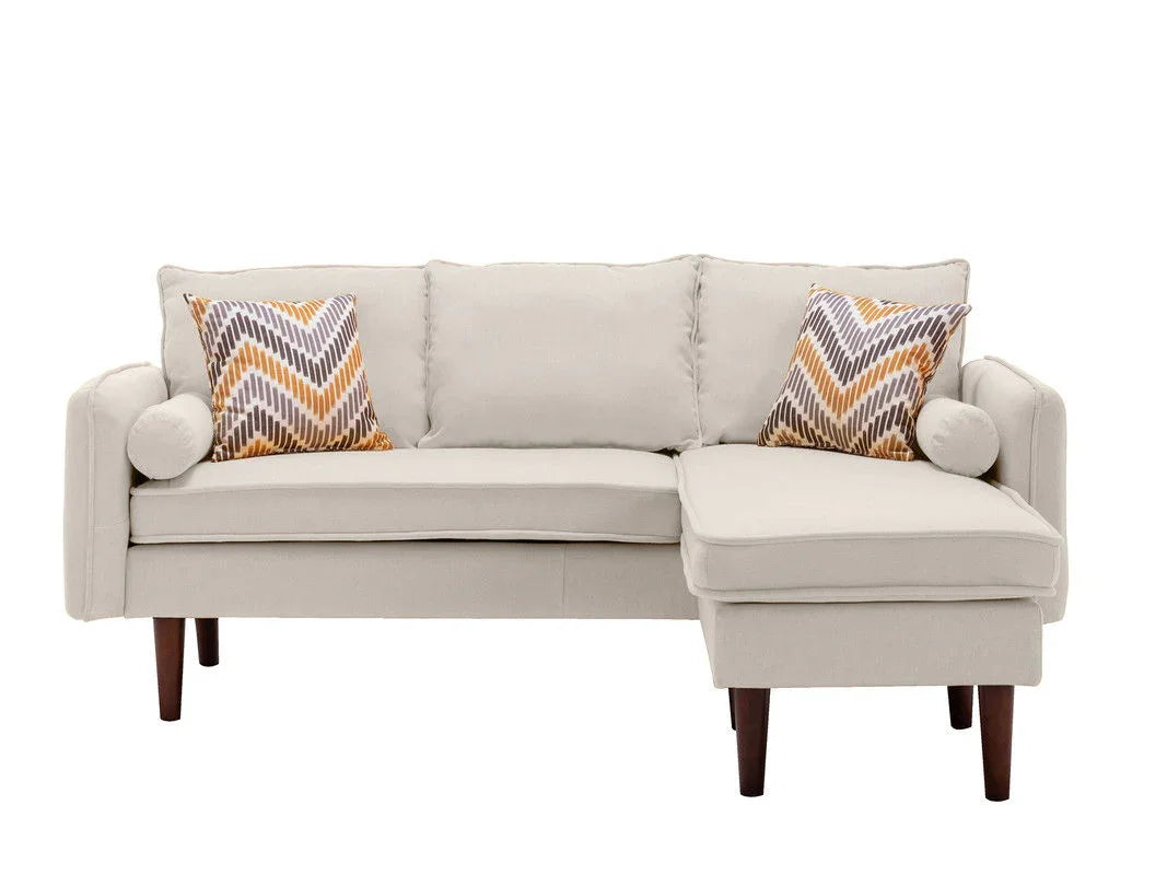 Mia - Sectional Sofa Chaise With USB Charger And Pillows - Furniture Home Direct