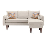 Mia - Sectional Sofa Chaise With USB Charger And Pillows - Furniture Home Direct
