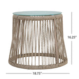 Boho Southport - Side Table With Glass Top