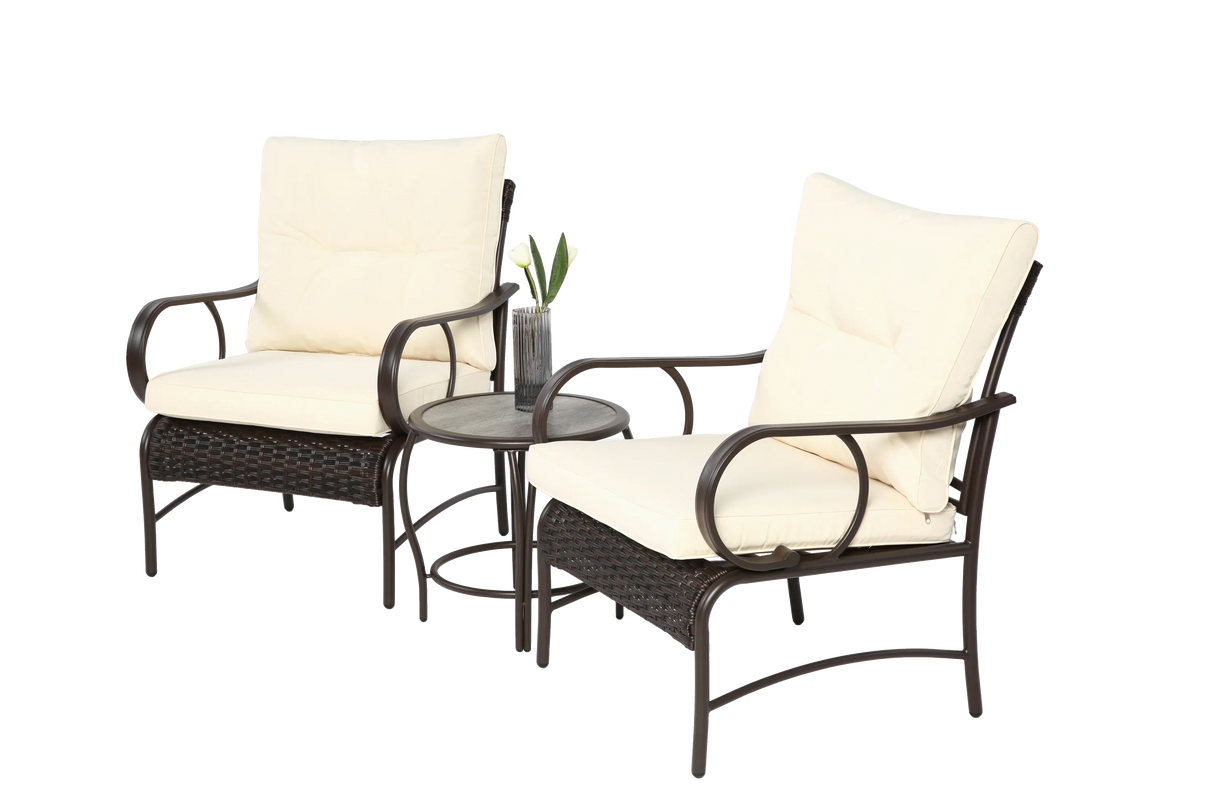 3 Piece Conversation Set - Beige - Furniture Home Direct