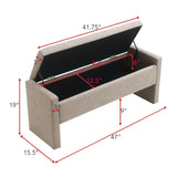 Modern Upholstered Large Bed End Bench With Storage - Furniture Home Direct