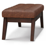 Draper - Upholstered Mid Century Tufted Ottoman Bench - Furniture Home Direct