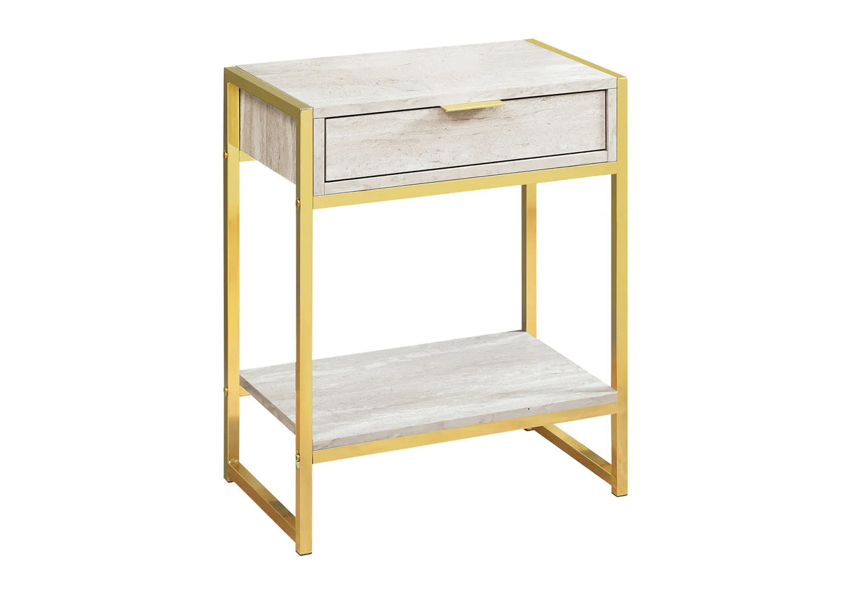 Accent Side Table, Storage Drawer, Spacious Tabletop - Furniture Home Direct