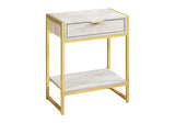 Accent Side Table, Storage Drawer, Spacious Tabletop - Furniture Home Direct