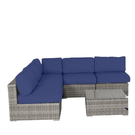 Seating Set With Cushions Handcrafted Wicker Design - Furniture Home Direct