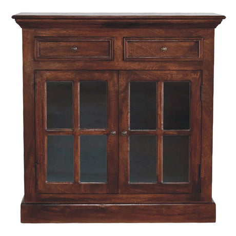 Glazed Cabinet - Cherry - Furniture Home Direct