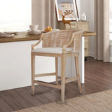 Casual Handcrafted Rattan Counter Stool - Furniture Home Direct