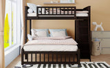 Bunk Bed With 6 Drawers And Flexible Shelves, Bottom Bed With Wheels - Furniture Home Direct