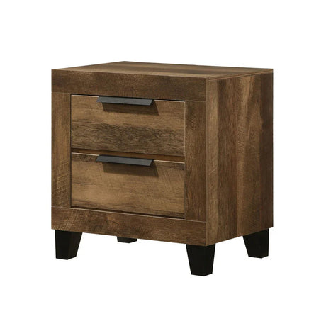 Morales - Rustic Nightstand - Oak - Furniture Home Direct