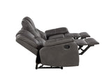 Katrine - 3 Piece Reclining Living Room Set - Charcoal - Furniture Home Direct