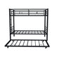 Metal Bunk Bed For Kids, Convertible Bedframe With Ladders & Guardrail - Furniture Home Direct