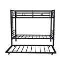 Metal Bunk Bed For Kids, Convertible Bedframe With Ladders & Guardrail - Furniture Home Direct