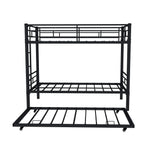 Metal Bunk Bed For Kids, Convertible Bedframe With Ladders & Guardrail - Furniture Home Direct