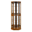 6 Shelf Corner Curio Display Cabinet With Lights, Mirrors And Adjustable Shelves (E26 Light Bulb Not Included) - Furniture Home Direct