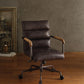 Harith - Retro Top Grain Leather Office Chair - Furniture Home Direct