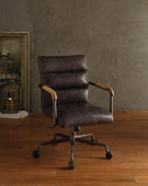 Harith - Retro Top Grain Leather Office Chair - Furniture Home Direct
