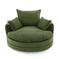 360° Swivel Accent Barrel Chair With Dual Layer Cushion And 3 Removable Pillows - Furniture Home Direct